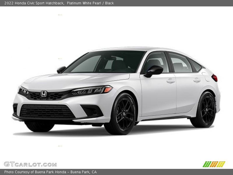Platinum White Pearl / Black 2022 Honda Civic Sport Hatchback