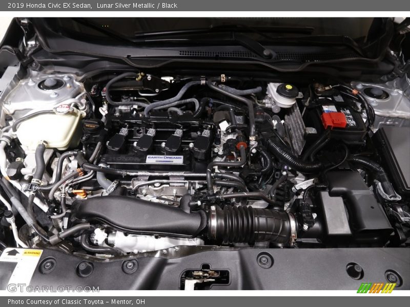 Lunar Silver Metallic / Black 2019 Honda Civic EX Sedan