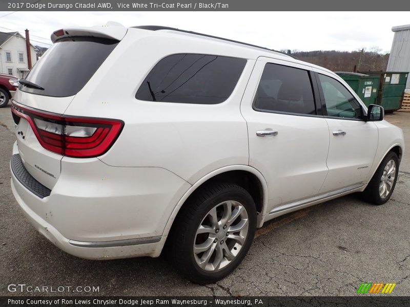 Vice White Tri-Coat Pearl / Black/Tan 2017 Dodge Durango Citadel AWD