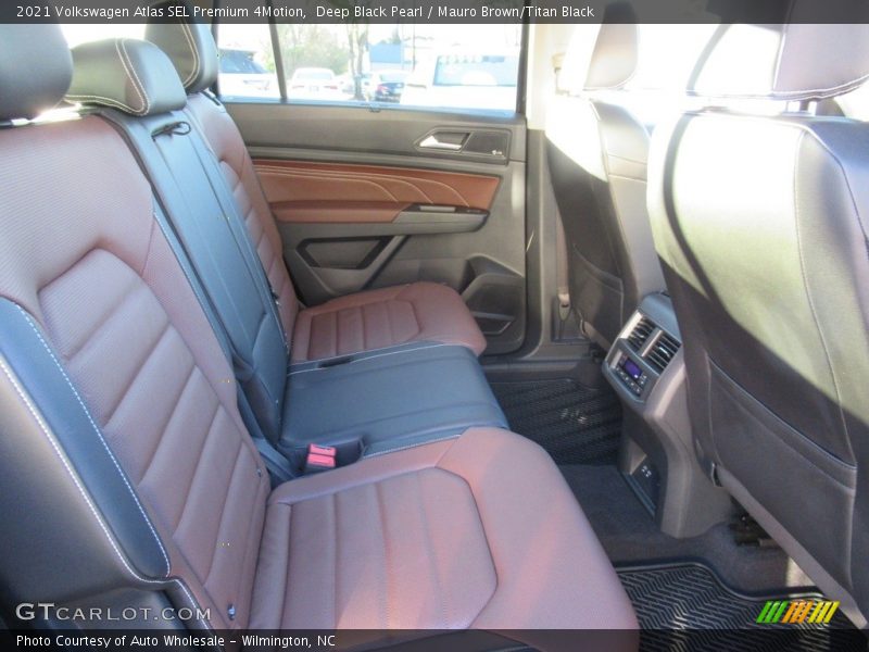 Deep Black Pearl / Mauro Brown/Titan Black 2021 Volkswagen Atlas SEL Premium 4Motion