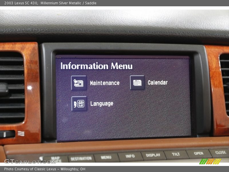 Millennium Silver Metallic / Saddle 2003 Lexus SC 430