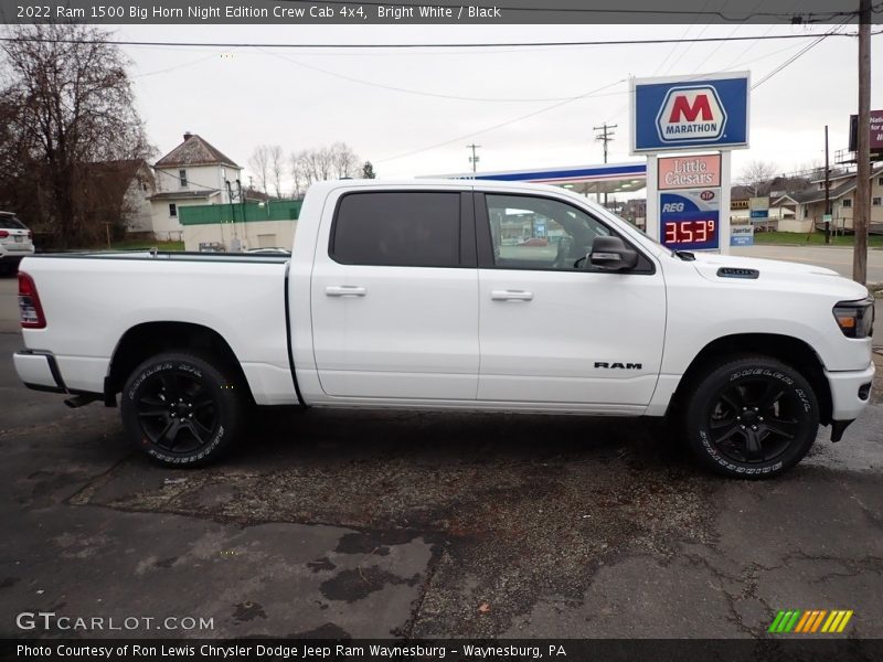 Bright White / Black 2022 Ram 1500 Big Horn Night Edition Crew Cab 4x4
