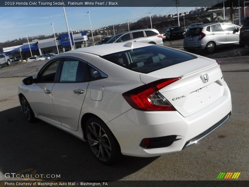 Platinum White Pearl / Black 2019 Honda Civic Touring Sedan
