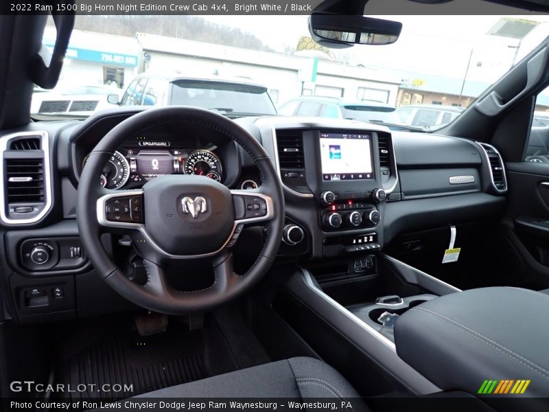 Bright White / Black 2022 Ram 1500 Big Horn Night Edition Crew Cab 4x4