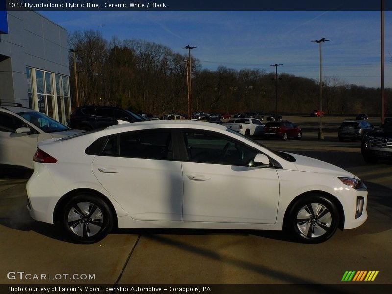 Ceramic White / Black 2022 Hyundai Ioniq Hybrid Blue