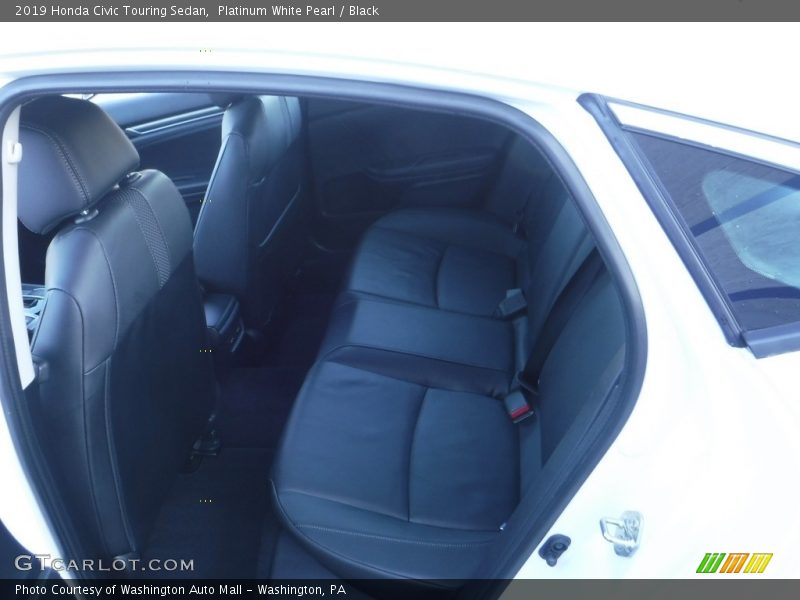 Platinum White Pearl / Black 2019 Honda Civic Touring Sedan