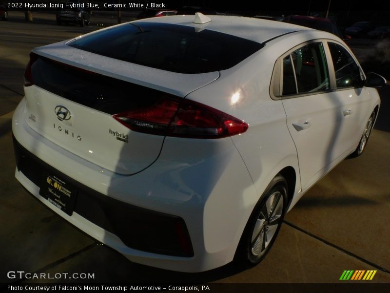 Ceramic White / Black 2022 Hyundai Ioniq Hybrid Blue