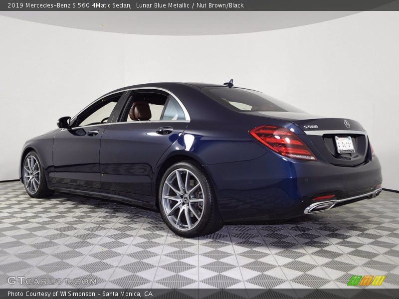 Lunar Blue Metallic / Nut Brown/Black 2019 Mercedes-Benz S 560 4Matic Sedan