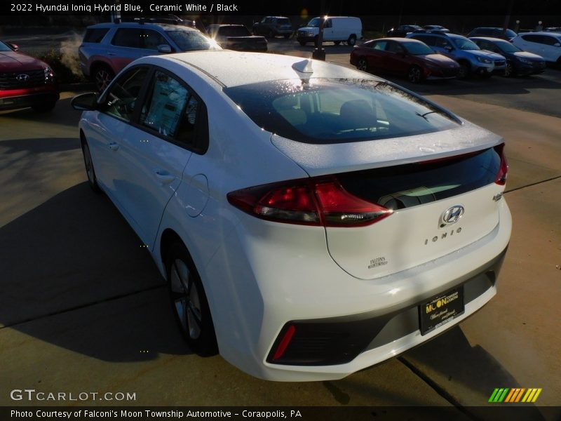 Ceramic White / Black 2022 Hyundai Ioniq Hybrid Blue