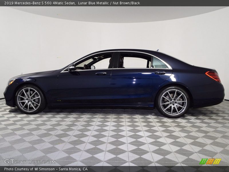 Lunar Blue Metallic / Nut Brown/Black 2019 Mercedes-Benz S 560 4Matic Sedan