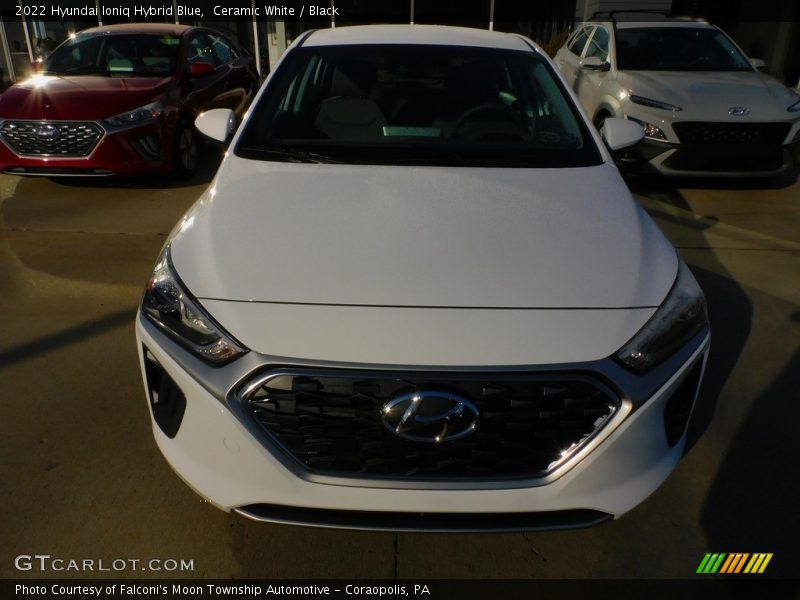 Ceramic White / Black 2022 Hyundai Ioniq Hybrid Blue