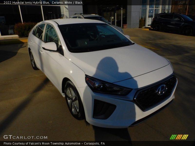 Ceramic White / Black 2022 Hyundai Ioniq Hybrid Blue