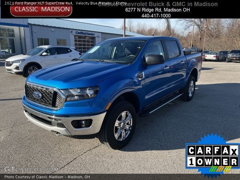 Velocity Blue Metallic / Ebony 2021 Ford Ranger XLT SuperCrew 4x4