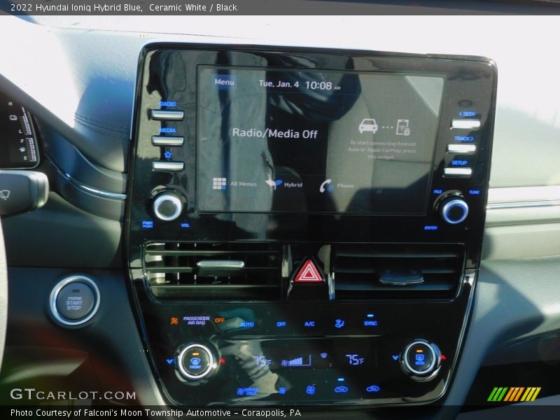 Ceramic White / Black 2022 Hyundai Ioniq Hybrid Blue