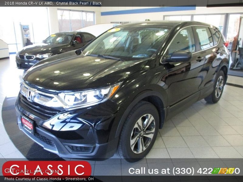 Crystal Black Pearl / Black 2018 Honda CR-V LX AWD