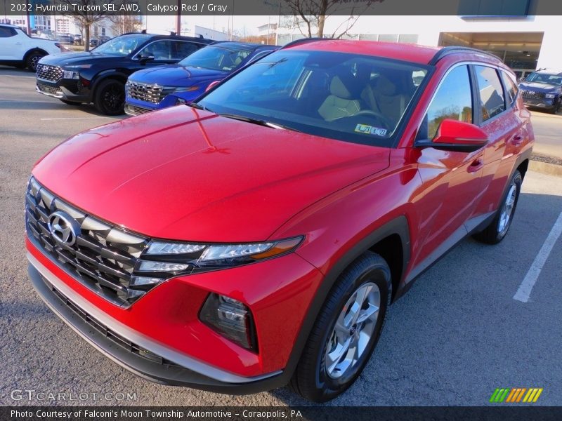 Calypso Red / Gray 2022 Hyundai Tucson SEL AWD
