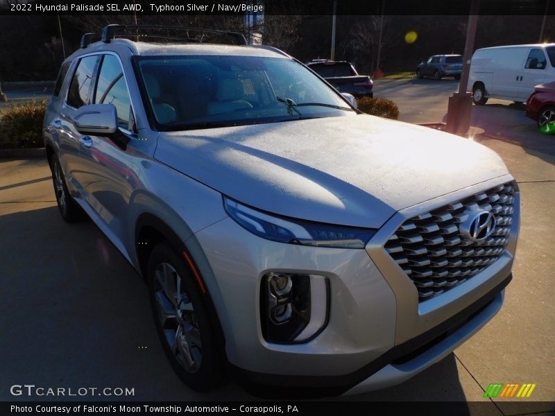 Typhoon Silver / Navy/Beige 2022 Hyundai Palisade SEL AWD