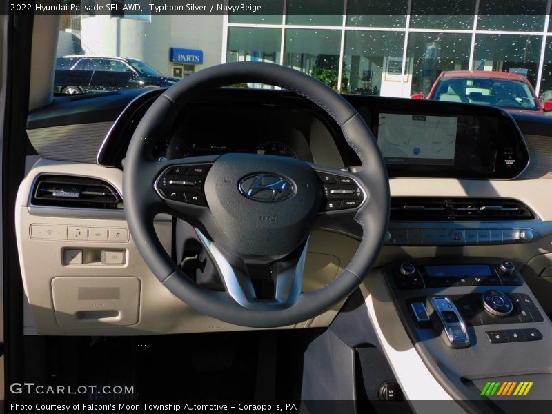 Typhoon Silver / Navy/Beige 2022 Hyundai Palisade SEL AWD