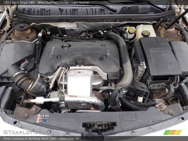 White Diamond Tricoat / Light Neutral 2014 Buick Regal AWD
