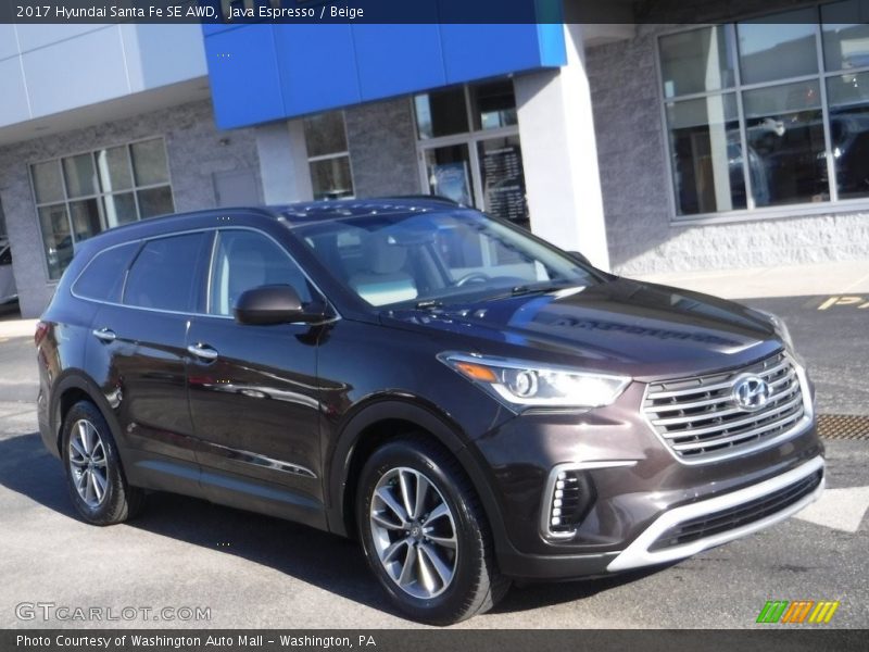 Java Espresso / Beige 2017 Hyundai Santa Fe SE AWD