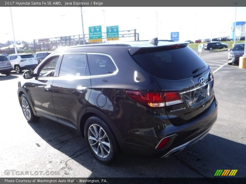 Java Espresso / Beige 2017 Hyundai Santa Fe SE AWD