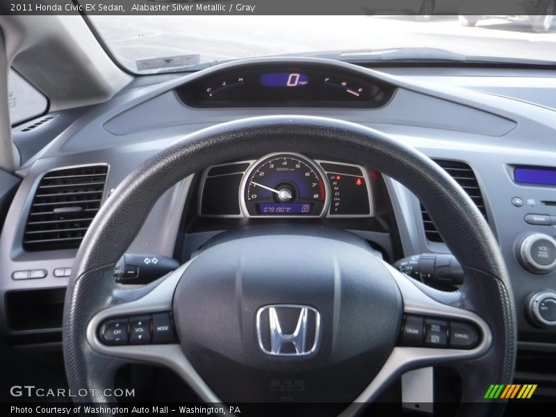 Alabaster Silver Metallic / Gray 2011 Honda Civic EX Sedan