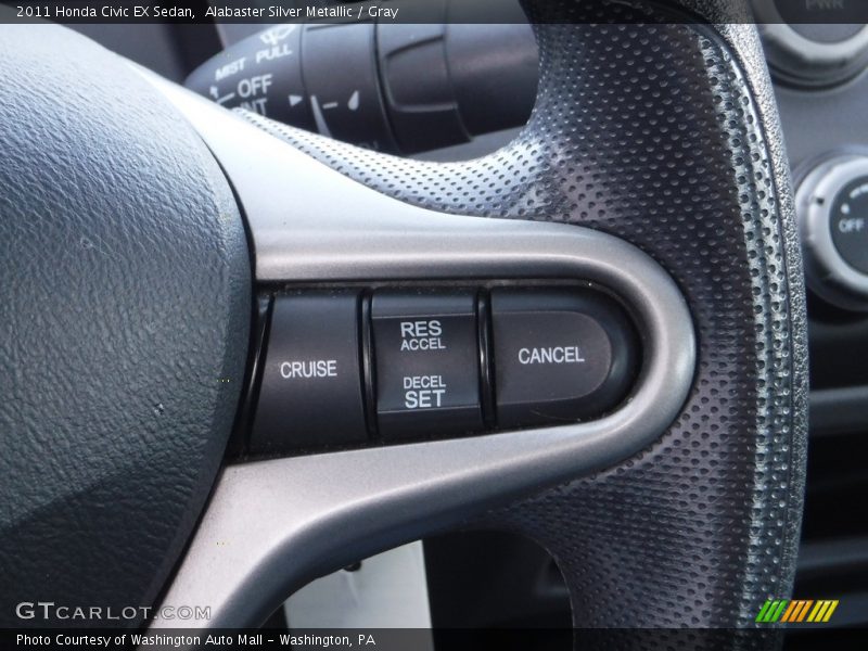 Alabaster Silver Metallic / Gray 2011 Honda Civic EX Sedan