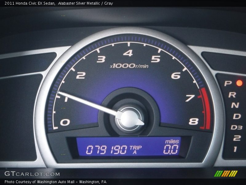 Alabaster Silver Metallic / Gray 2011 Honda Civic EX Sedan