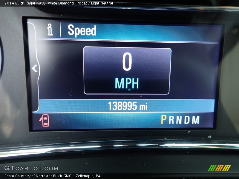 White Diamond Tricoat / Light Neutral 2014 Buick Regal AWD