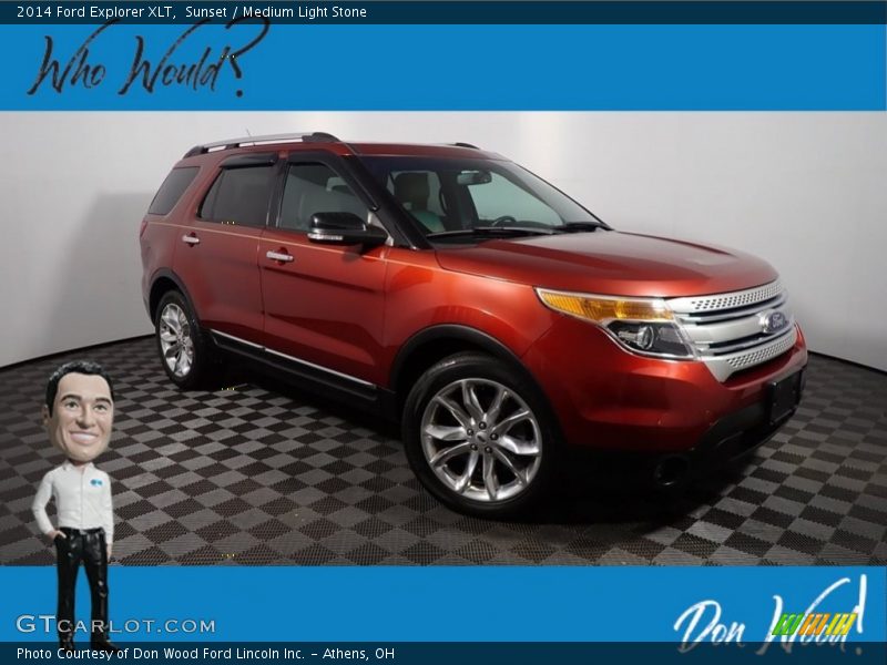 Sunset / Medium Light Stone 2014 Ford Explorer XLT