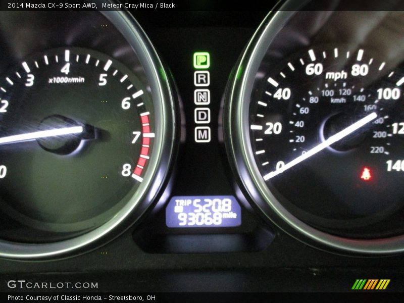 Meteor Gray Mica / Black 2014 Mazda CX-9 Sport AWD