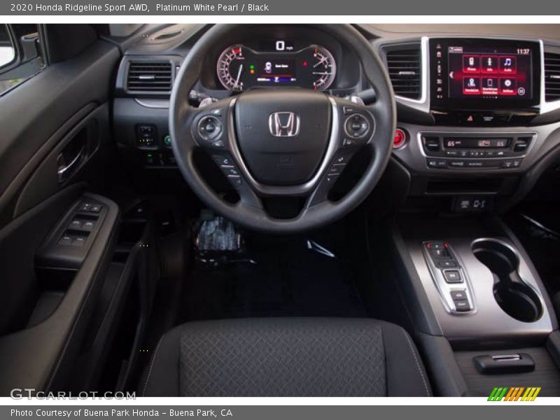 Platinum White Pearl / Black 2020 Honda Ridgeline Sport AWD