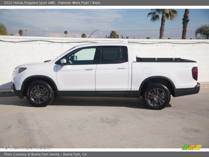 Platinum White Pearl / Black 2020 Honda Ridgeline Sport AWD