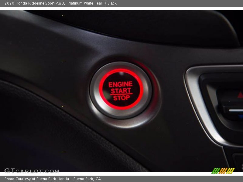 Platinum White Pearl / Black 2020 Honda Ridgeline Sport AWD
