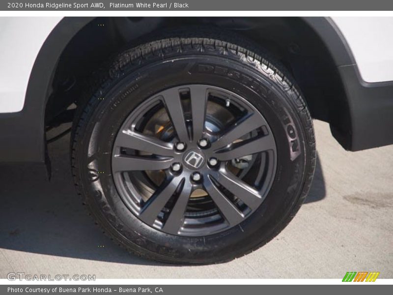 Platinum White Pearl / Black 2020 Honda Ridgeline Sport AWD