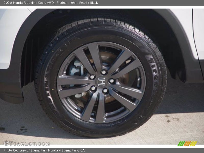Platinum White Pearl / Black 2020 Honda Ridgeline Sport AWD