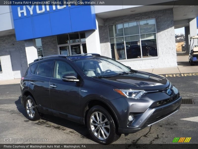 Magnetic Gray Metallic / Ash 2018 Toyota RAV4 Limited AWD Hybrid