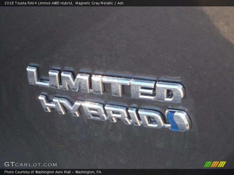 Magnetic Gray Metallic / Ash 2018 Toyota RAV4 Limited AWD Hybrid