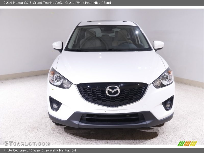 Crystal White Pearl Mica / Sand 2014 Mazda CX-5 Grand Touring AWD