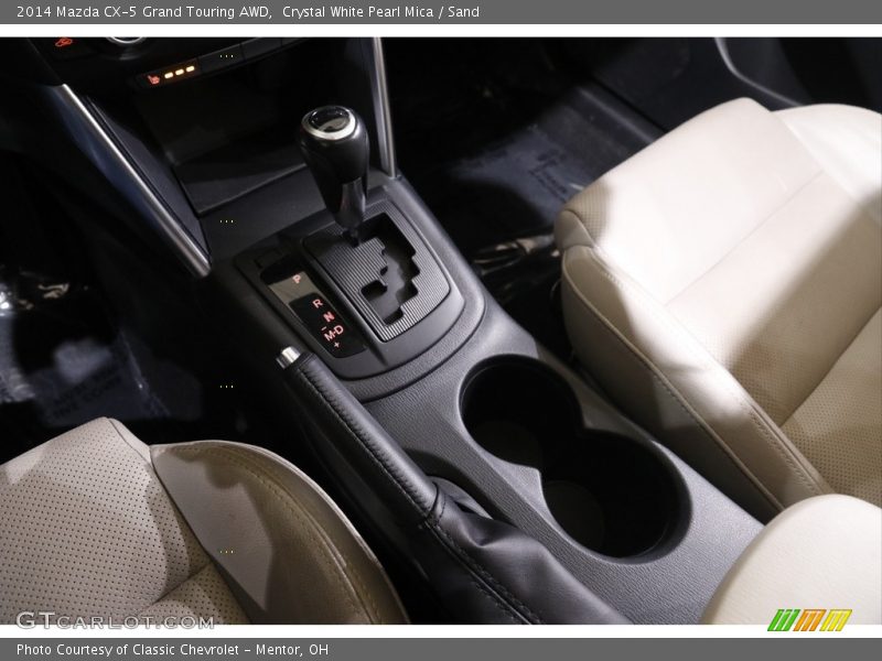 Crystal White Pearl Mica / Sand 2014 Mazda CX-5 Grand Touring AWD