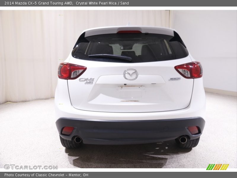 Crystal White Pearl Mica / Sand 2014 Mazda CX-5 Grand Touring AWD