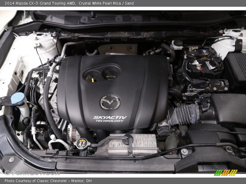 Crystal White Pearl Mica / Sand 2014 Mazda CX-5 Grand Touring AWD