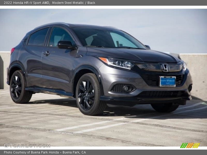 Modern Steel Metallic / Black 2022 Honda HR-V Sport AWD