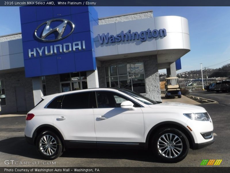 White Platinum / Ebony 2016 Lincoln MKX Select AWD