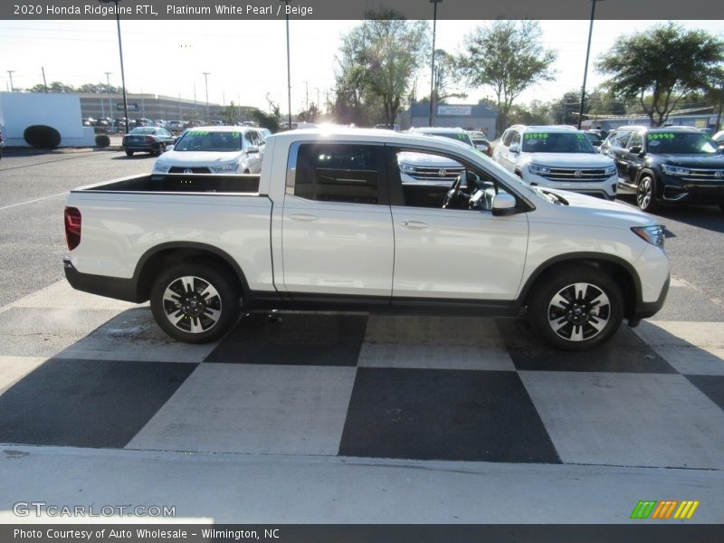 Platinum White Pearl / Beige 2020 Honda Ridgeline RTL