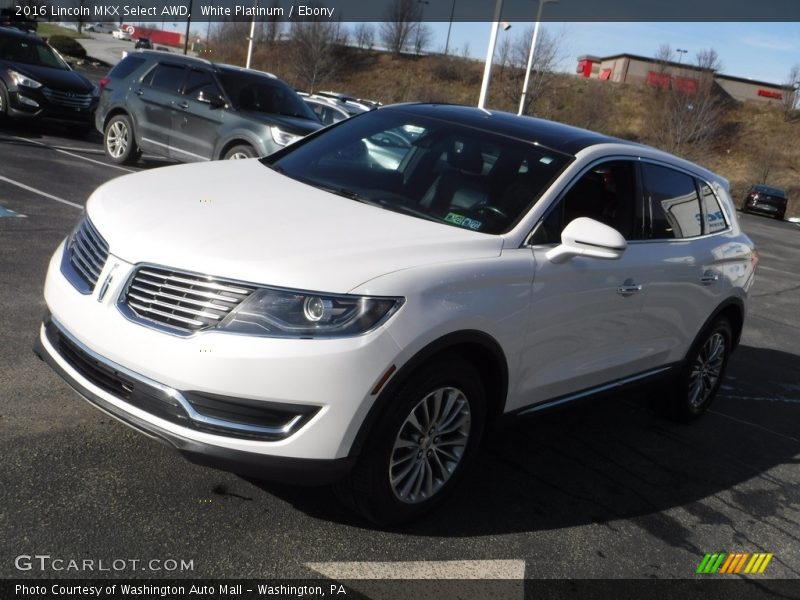 White Platinum / Ebony 2016 Lincoln MKX Select AWD
