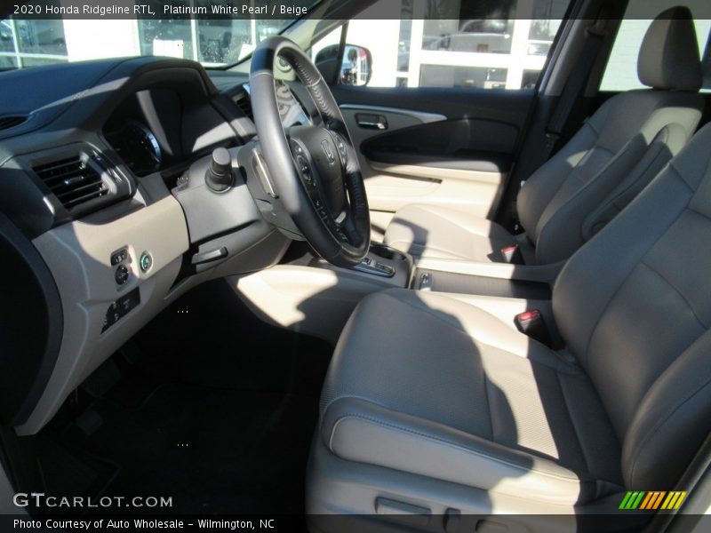 Platinum White Pearl / Beige 2020 Honda Ridgeline RTL