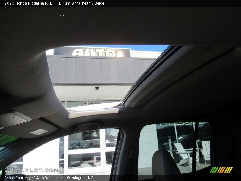 Platinum White Pearl / Beige 2020 Honda Ridgeline RTL