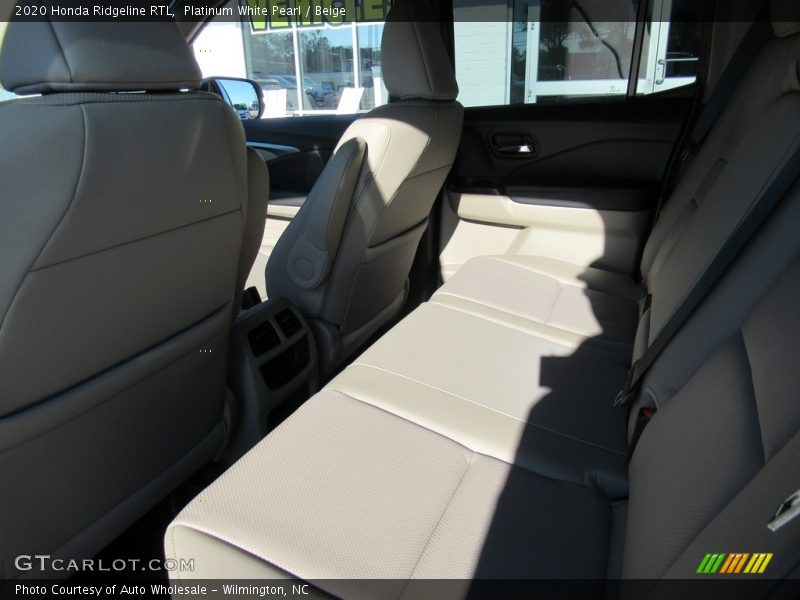 Platinum White Pearl / Beige 2020 Honda Ridgeline RTL