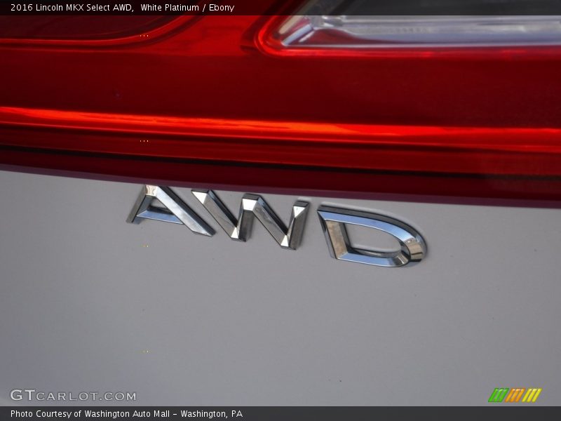 White Platinum / Ebony 2016 Lincoln MKX Select AWD